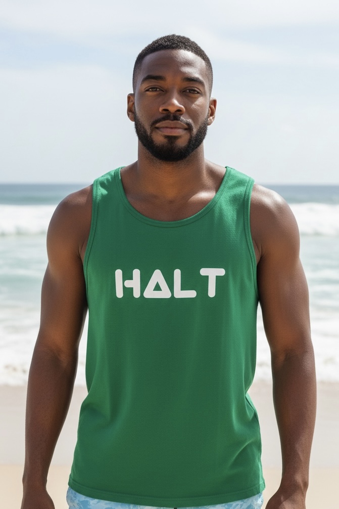 Regata verde bandeira halt