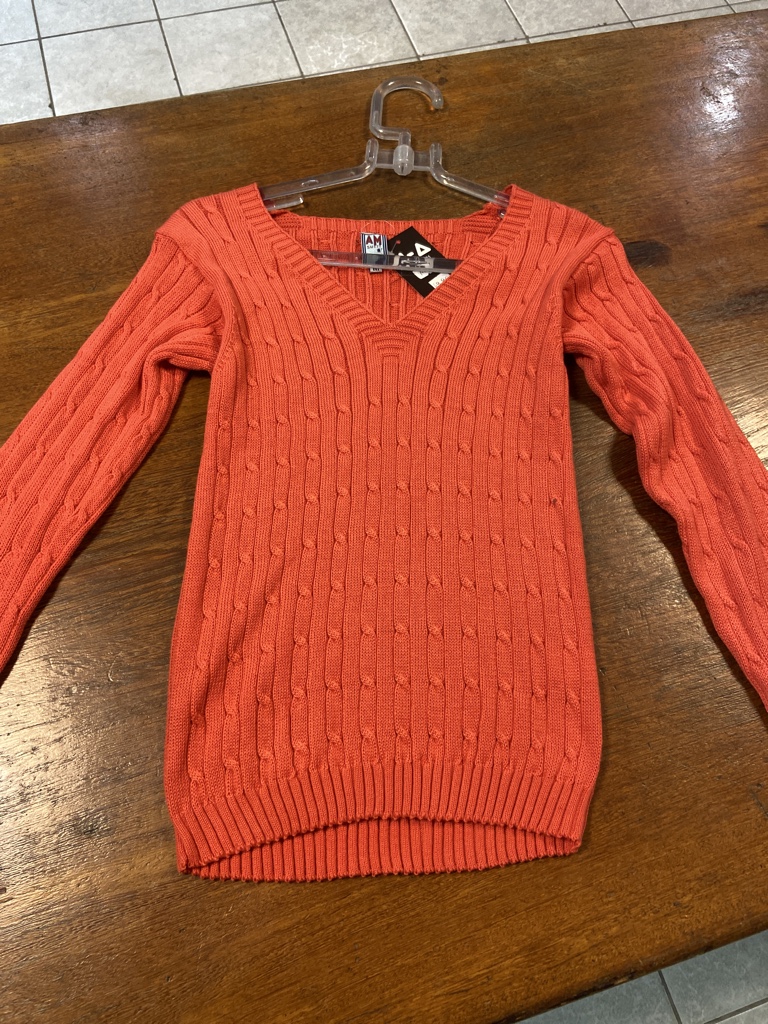 Blusa manga longa tricô rosa