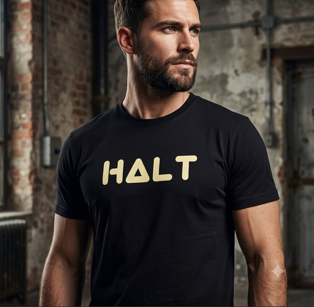 T.shirt preta HALT