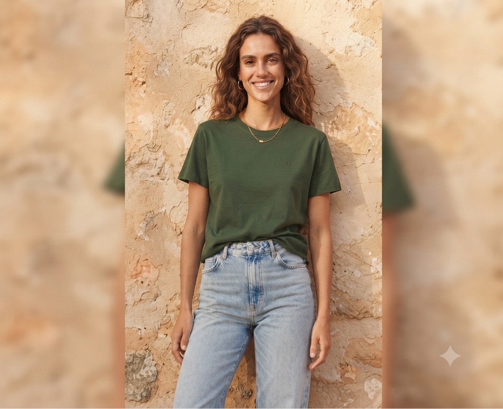 Blusa feminina verde militar