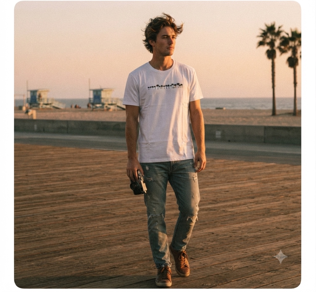 T.shirt branca coqueiros