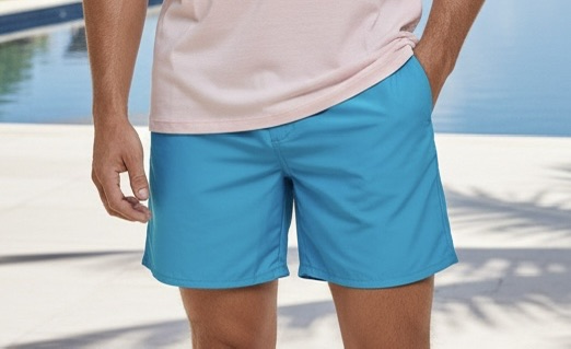 Bermuda de praia azul turquesa