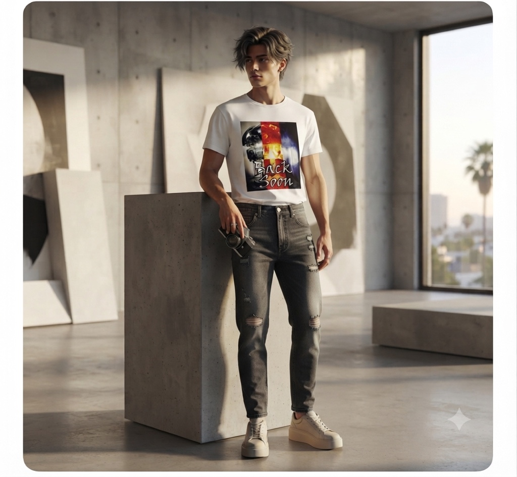T.shirt branca bomba atômica