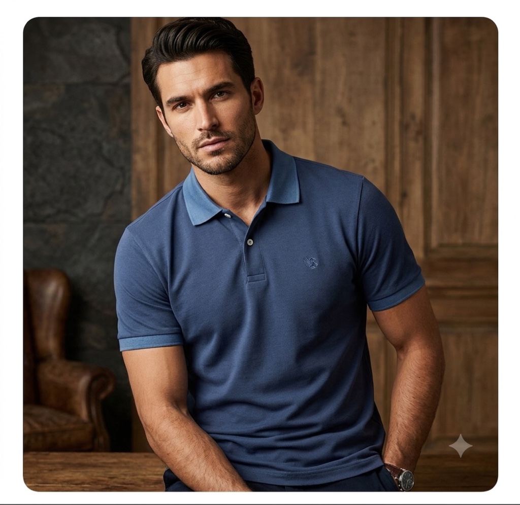 Gola polo azul ultra marinho
