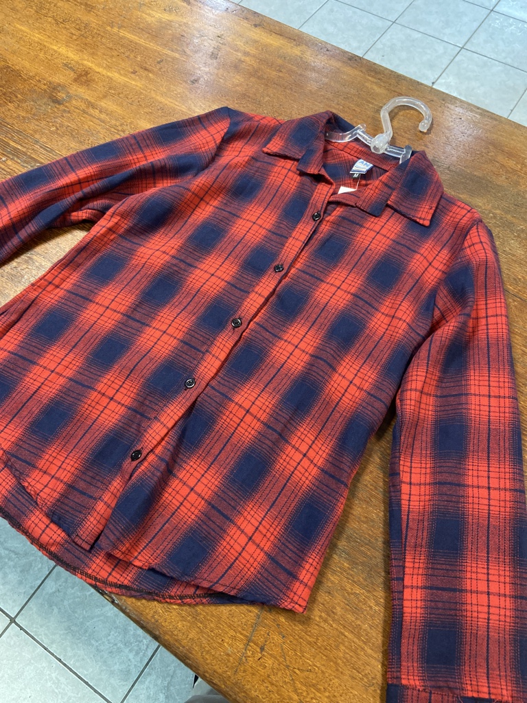 Camisa manga longa xadrez feminina