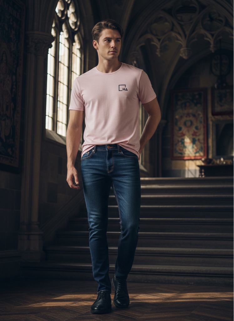 T.shirt rosa logo