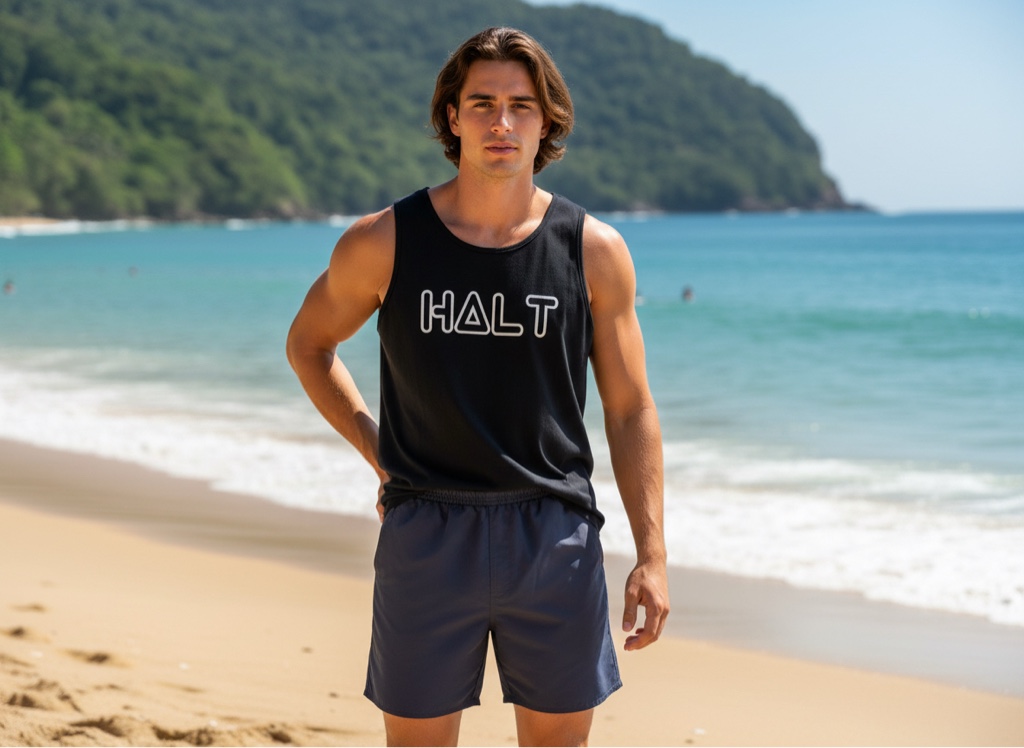 Regata preta halt contorno