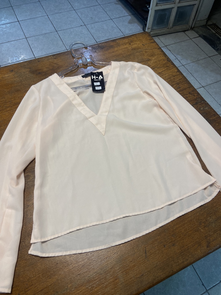 Blusa manga longa rosa claro
