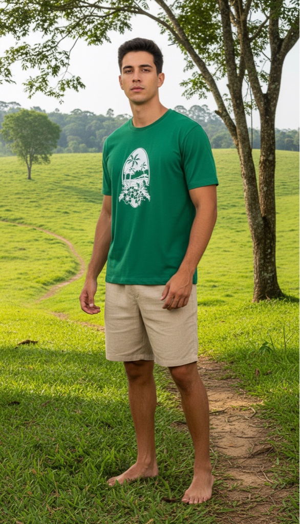T.shirt verde bandeira