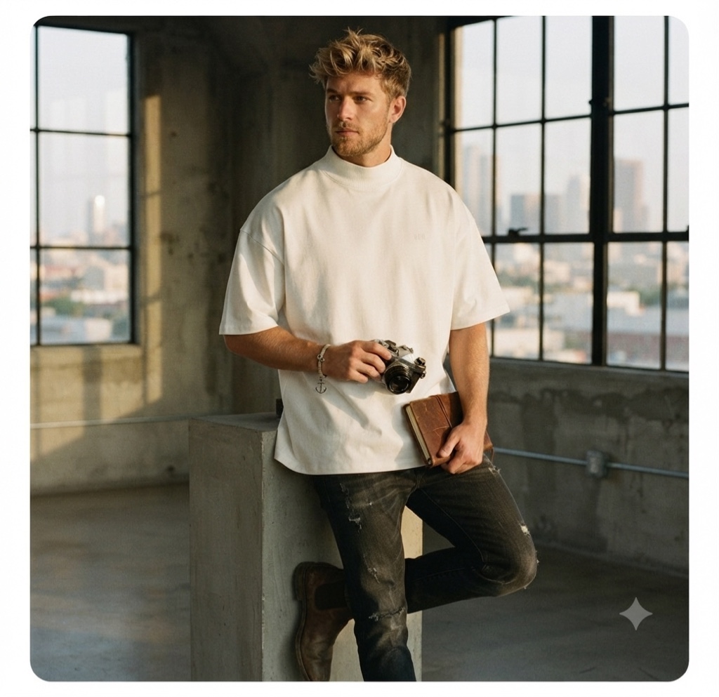 T.shirt branca oversized
