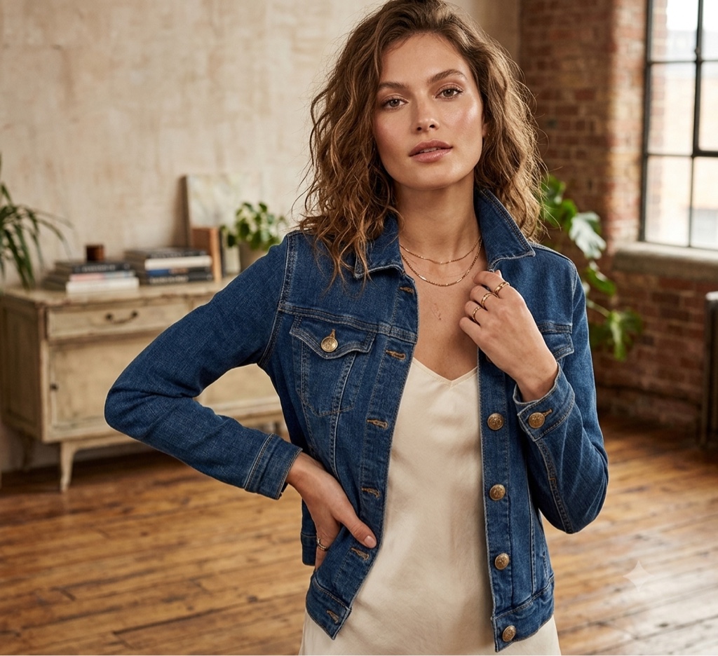 Jaqueta jeans estonada