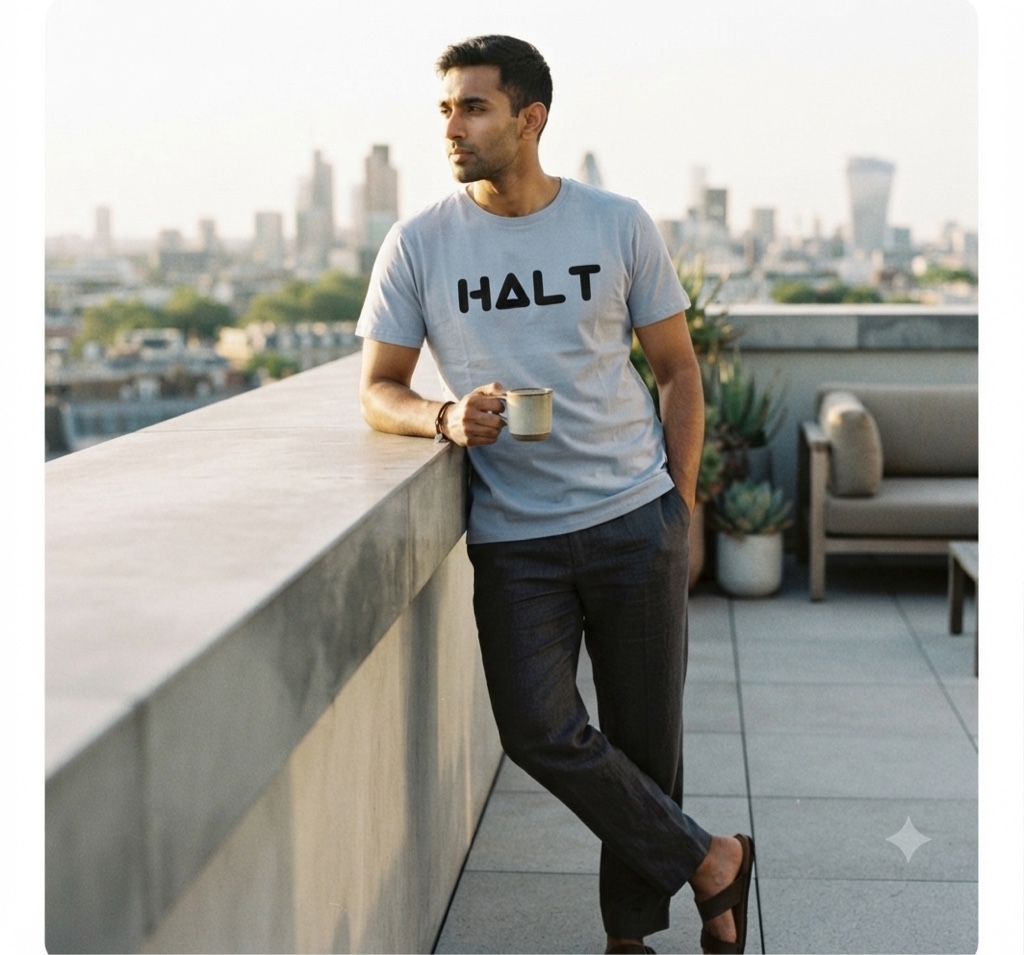 T.shirt cinza claro halt