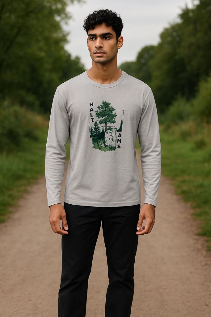 T.shirt masculina cinza