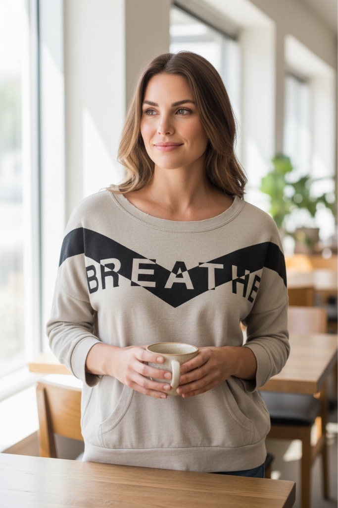 Blusa manga longa feminina breathe