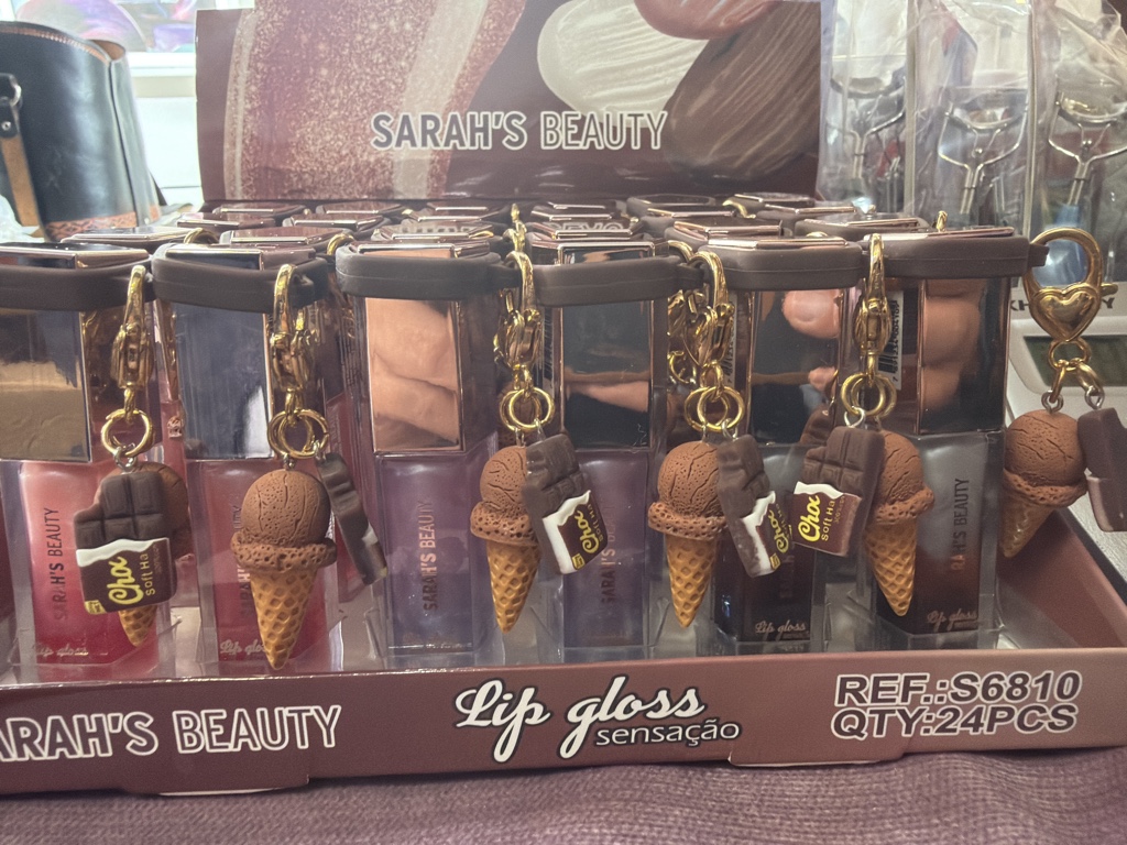 Lip Gloss con Llavero y espejito