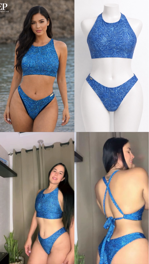 Bikini azul deportivo