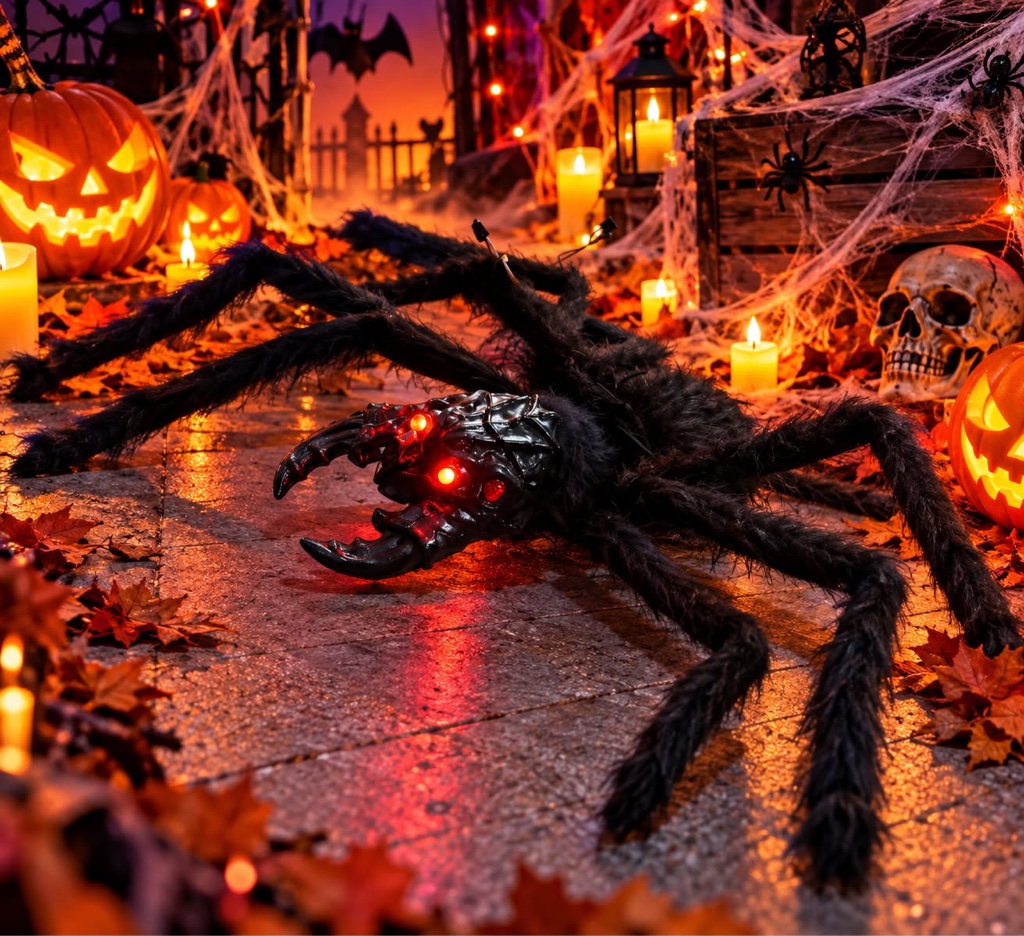 Araña acechadora con LED