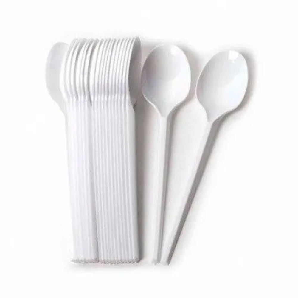 Cucharitas blancas plasticas