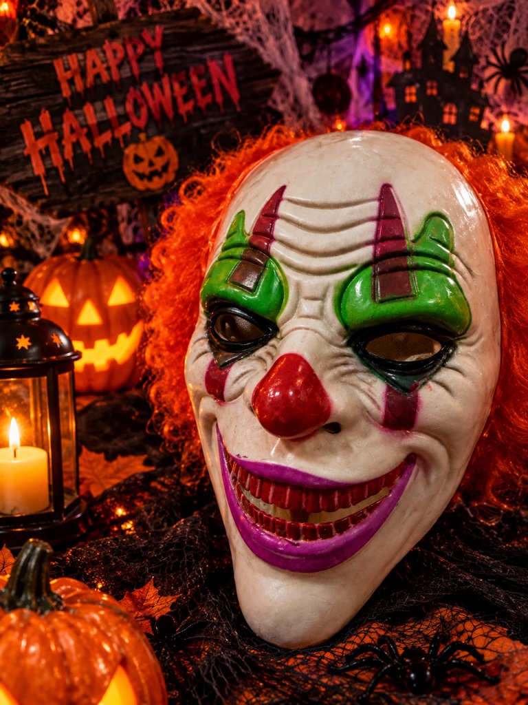 Máscara de payaso maldito
