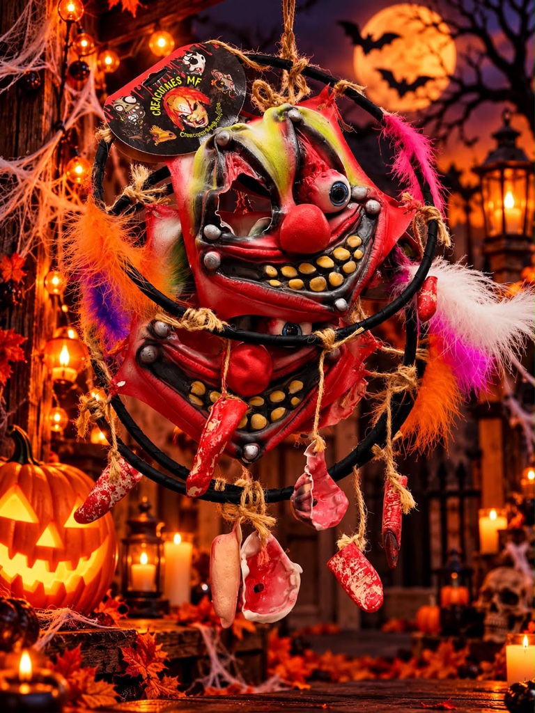 Adorno payaso rojo con partes