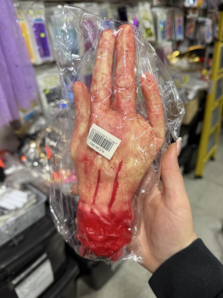 Mano 4 dedos de goma