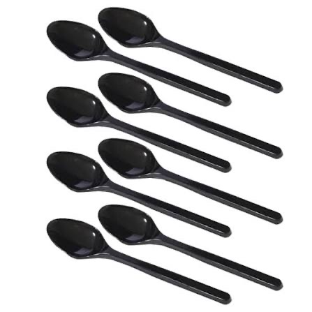 Cucharitas negras descartables