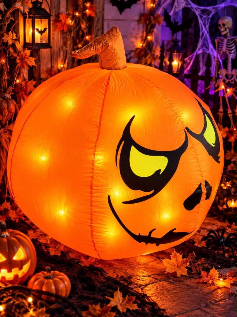 Calabaza inflable naranja Halloween