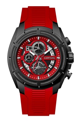 COOSSA reloj rojo y negro