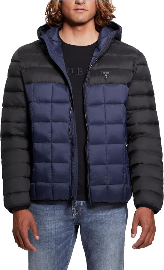 Guess casaca acolchada azul/negra