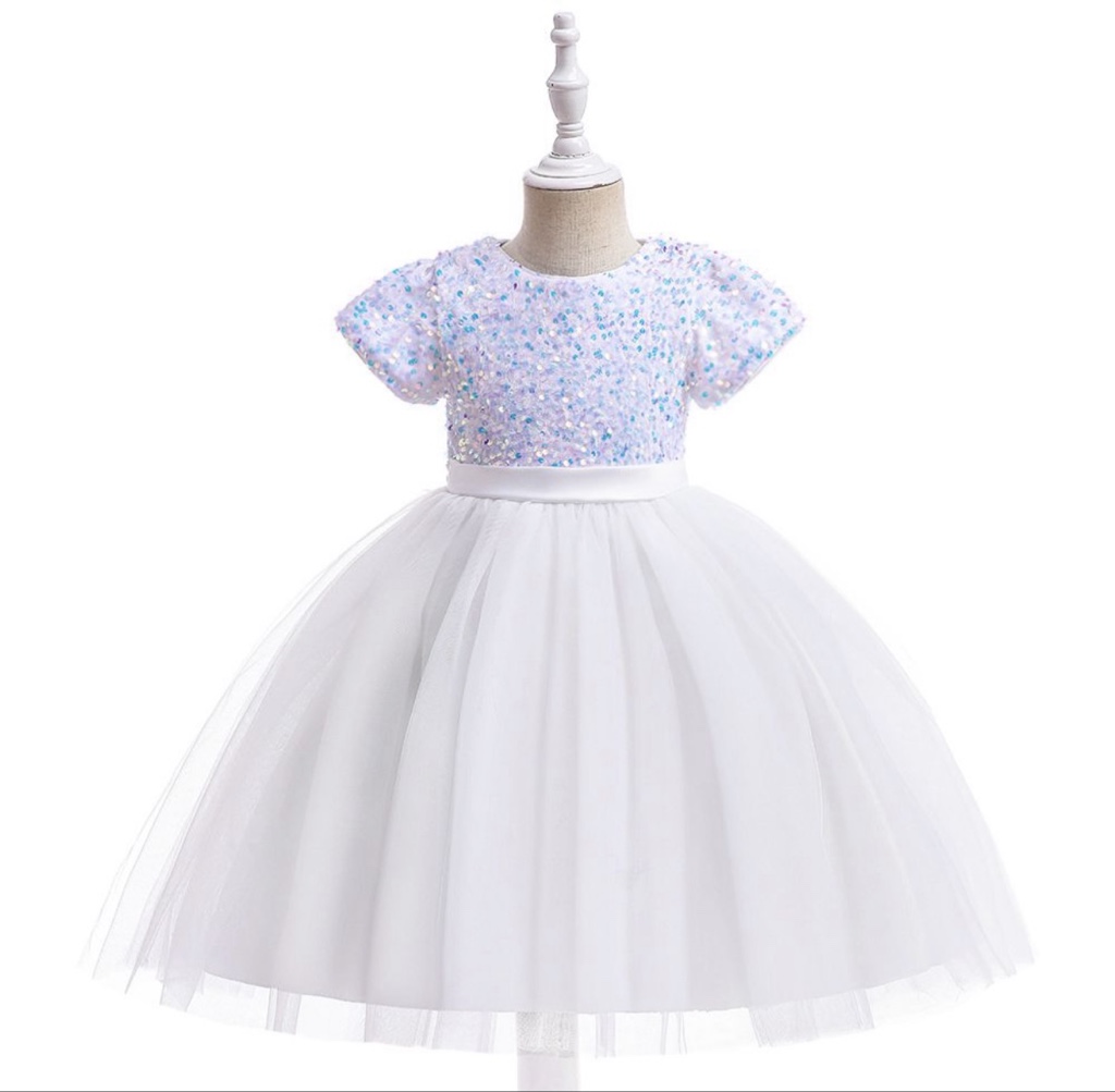 Vestido blanco con brillo