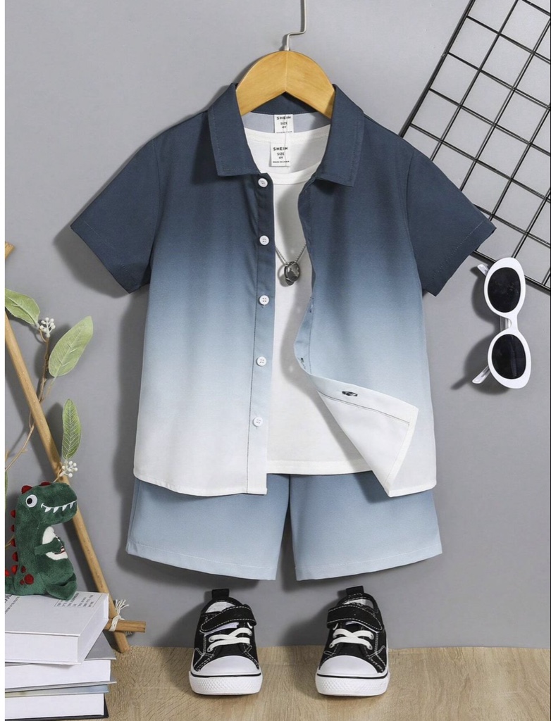 Conjunto azul degradado