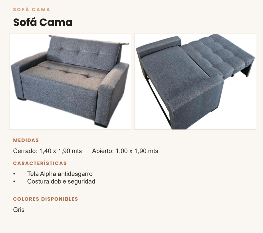 SOFÁ CAMA 1,40