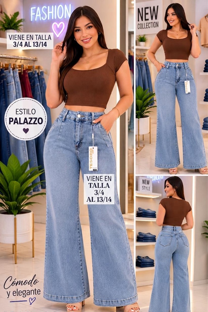 Jeans estilo palazzo