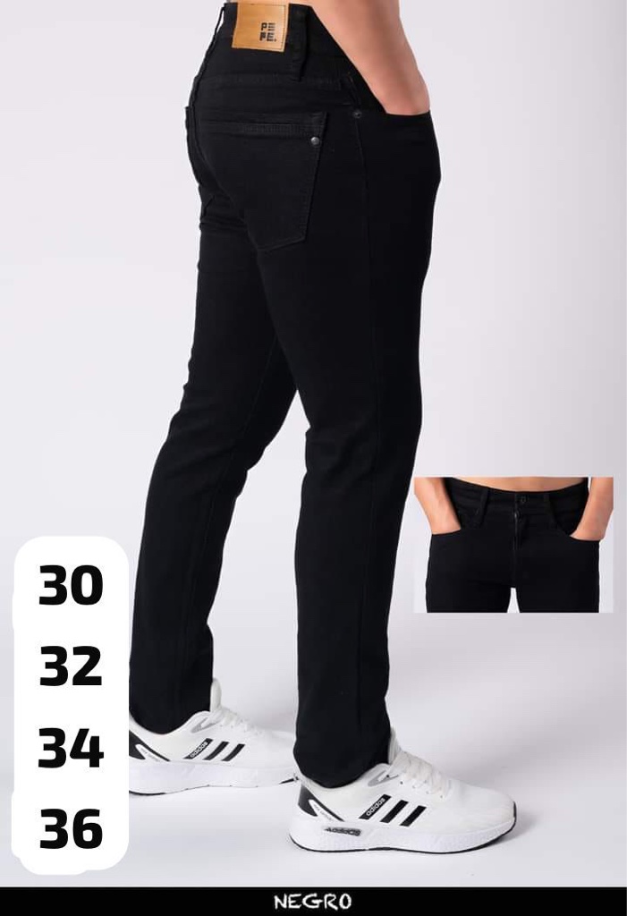 Jeans para Caballero PEPE – Negro Clásico