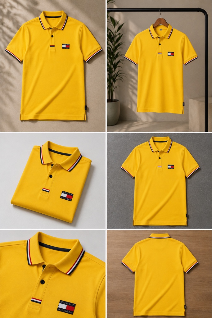Camisas Polo Tommy Hilfinger para caballero Amarilla