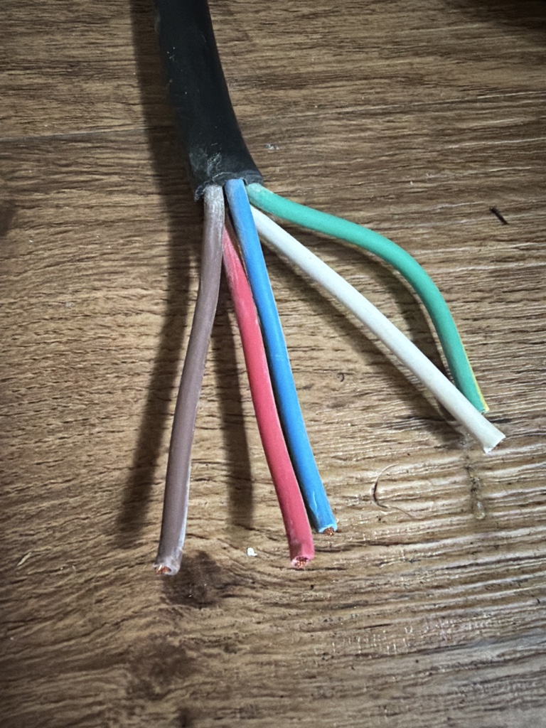 Cable bajo goma 5 x 2 mm