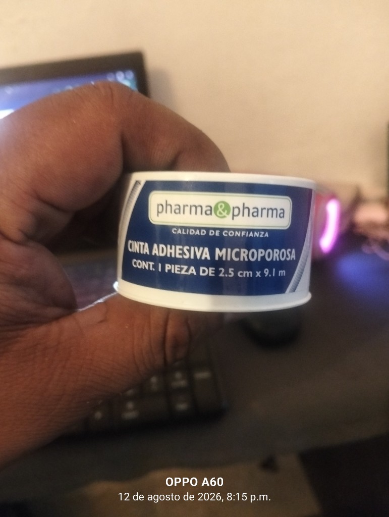 cinta adhesiva microporosa 2.5 x 9 mts