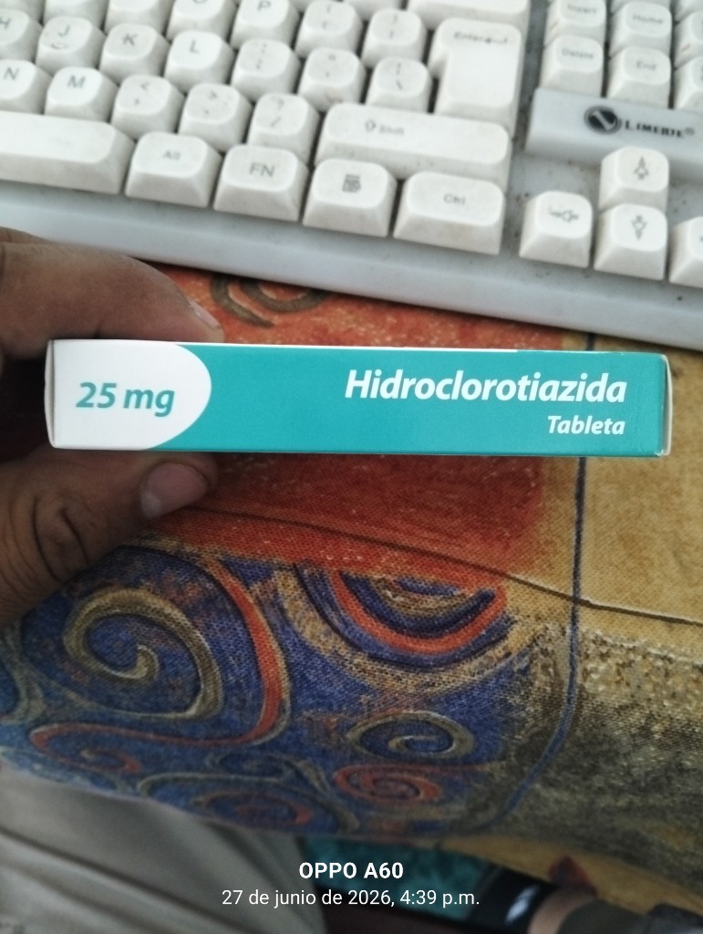 Hidroclorotiazida 25 mg tabletas