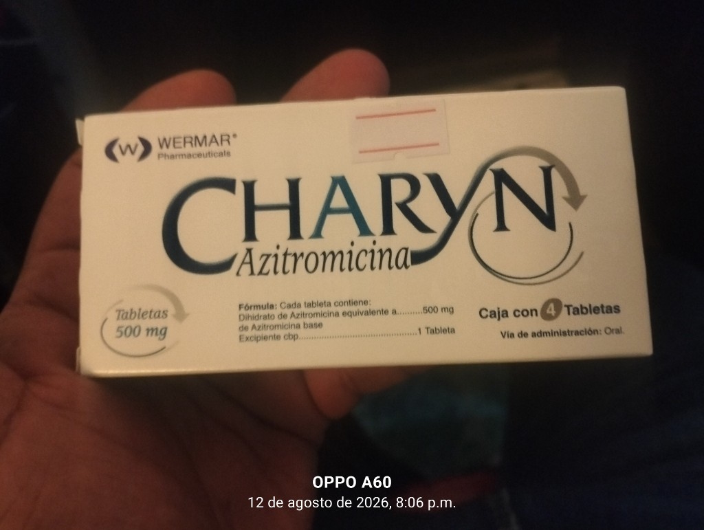 Charyn azitromicina 500 mg 4 tab