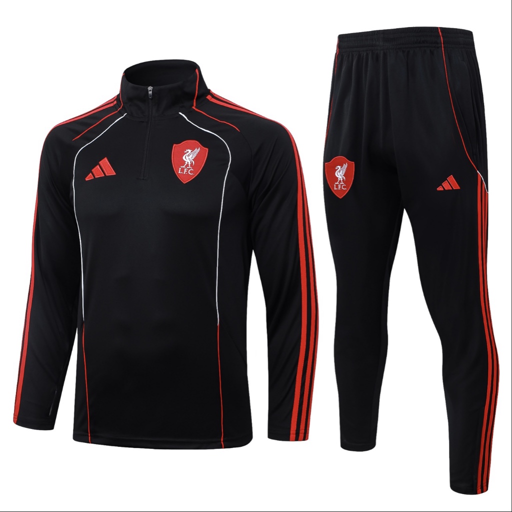 Conjunto Entrenamiento Liverpool 26/27 Negro Rojo