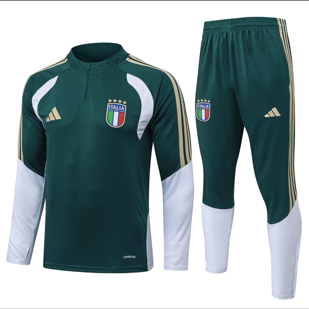 Conjunto Entrenamiento Italia 26/27 Verde Blanco