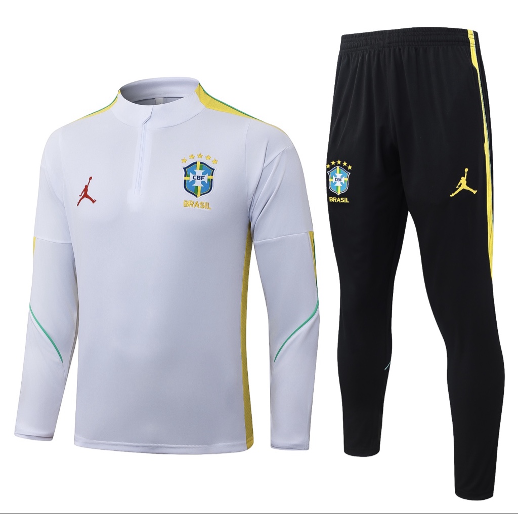 Conjunto Entrenamiento Brasil 26/27 Jordan Blanco Negro