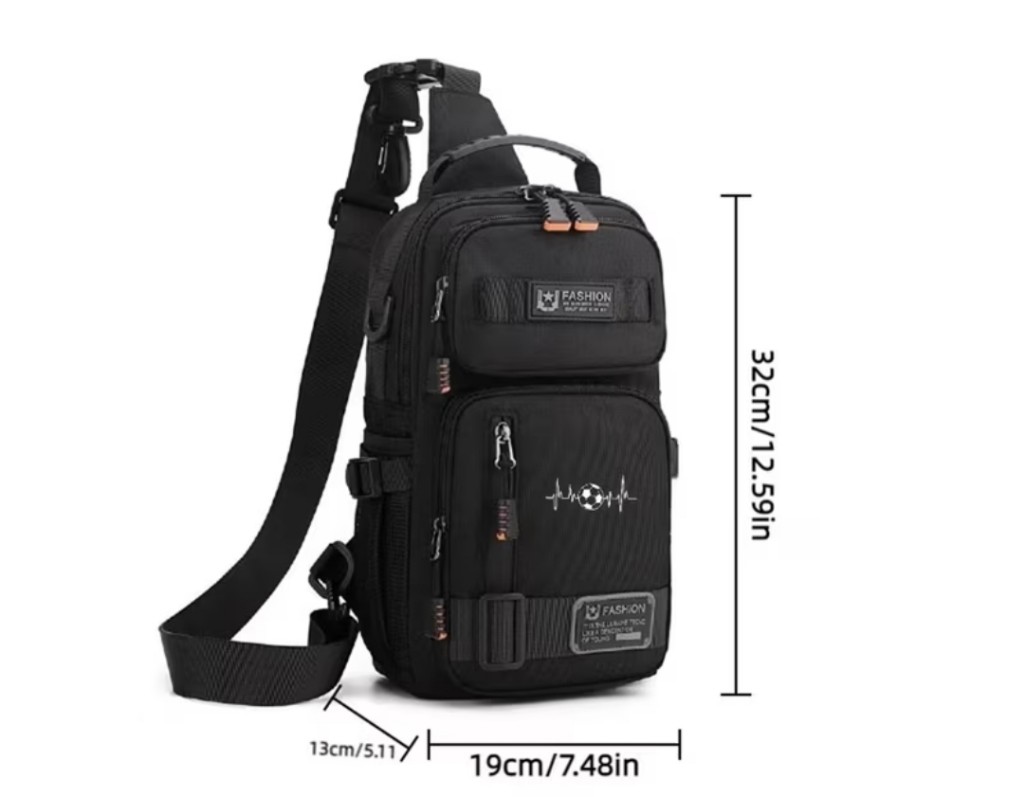 Bolso bandolera negro Fashion