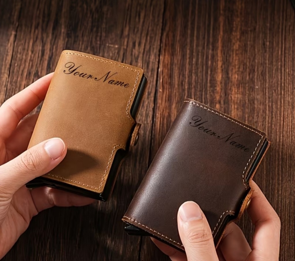 Cartera personalizada marrón
