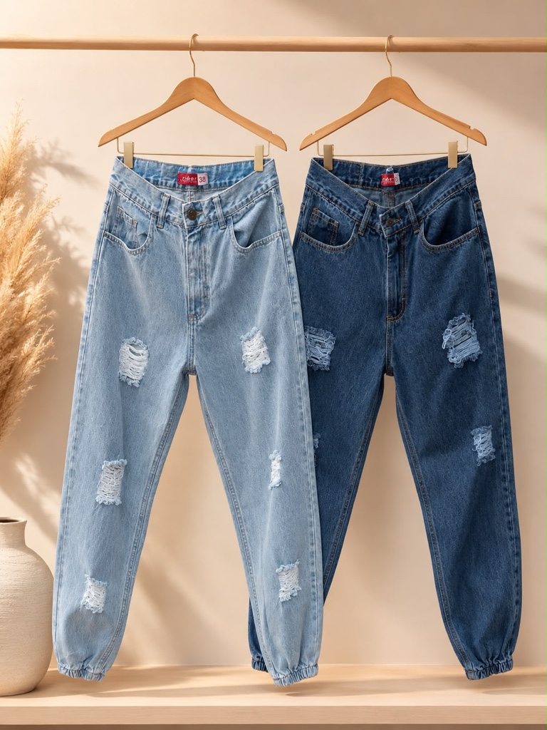 Jeans jogger rotura