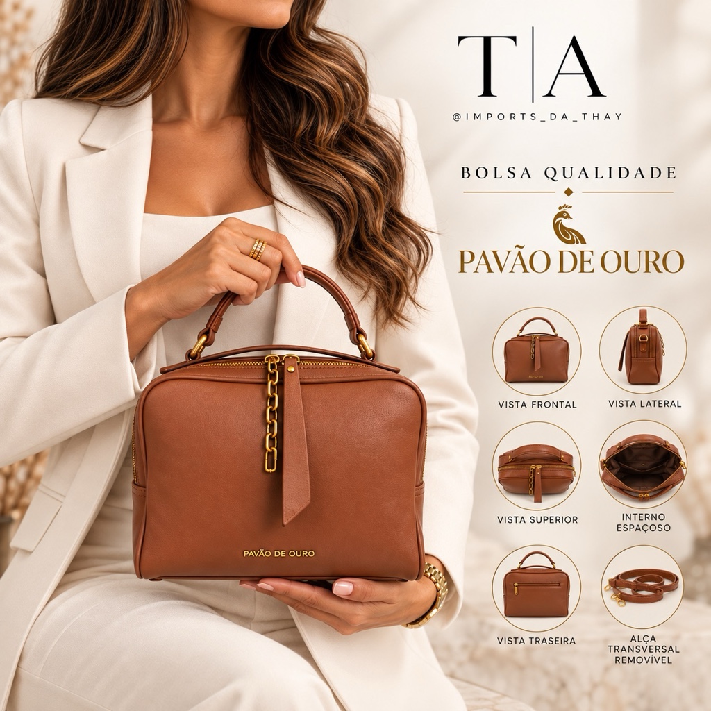 Bolsa Baú - Pavão de Ouro