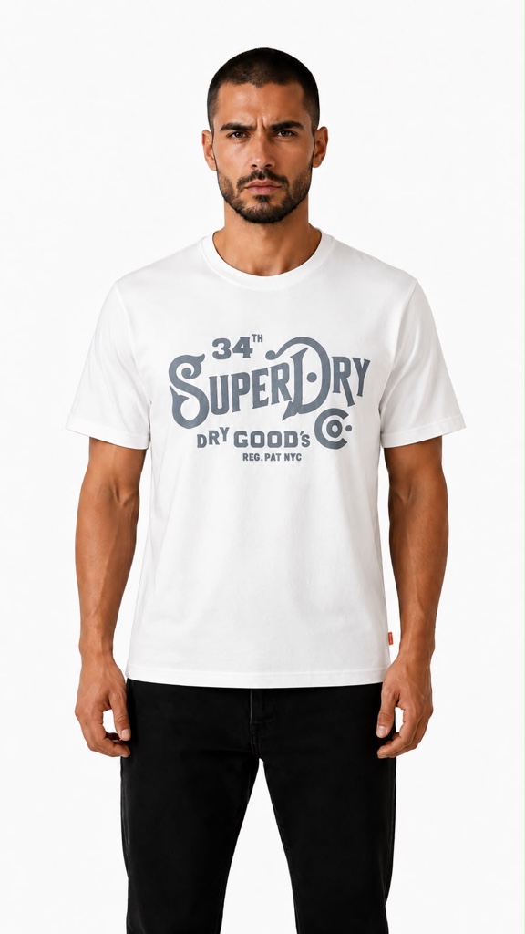 Superdry camiseta blanca X-L