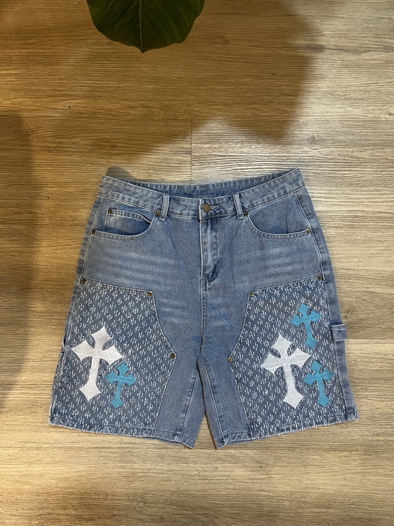 Bermuda jean azul rey cruz
