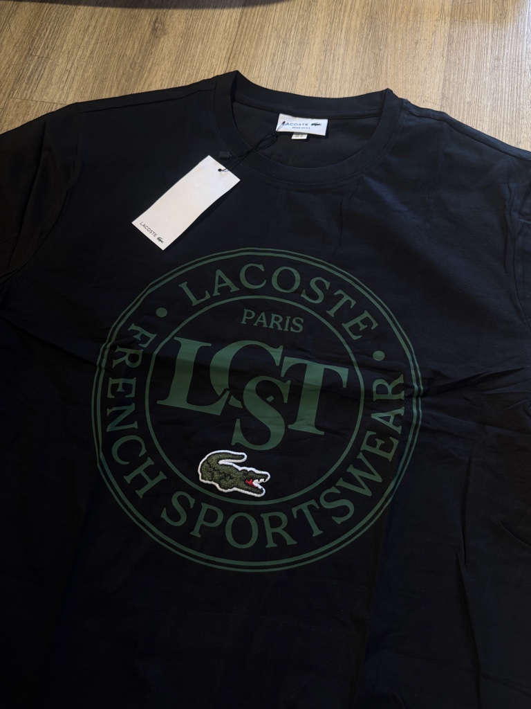 Lacoste camiseta negra XL