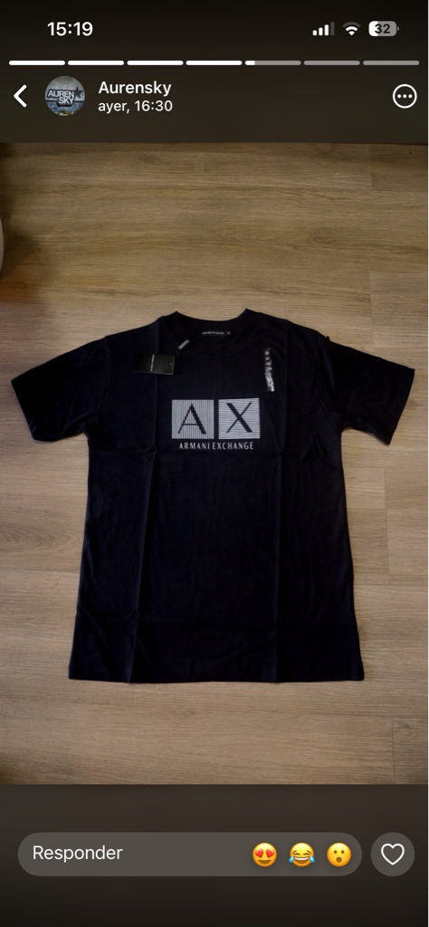 Armani Exchange camiseta negra